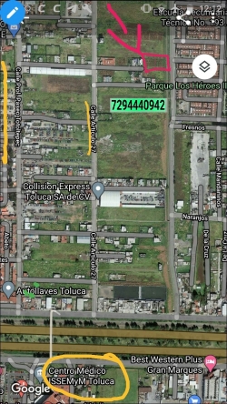REMATO TERRENO $2,600 m2 zona industrial Toluca (800m2)