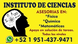 Asesorías en matemáticas física y química, exámenes y tareas