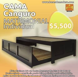 Cama canguro matrimonial individual súper barata en Escobedo 