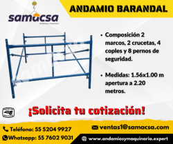 Andamio para construcción medida Barandal