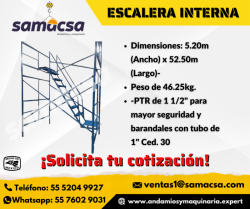Escalera auxiliar Interna para Andamio samacsa
