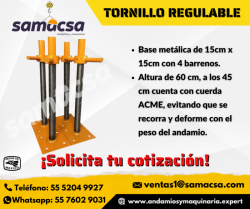 Tornillos regulables de andamio samacsa