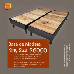 Base de madera King siez muy durable en Garcia 