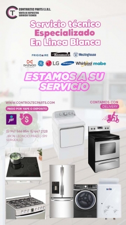 CONTROLTEC PARTS SERVICIO TECNICO LINEA BLANCA ELECTRODOMESTICOS