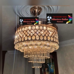 Candelabros de cristal con ventilador 