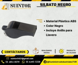 SILBATO DE PLASTICO NEGRO